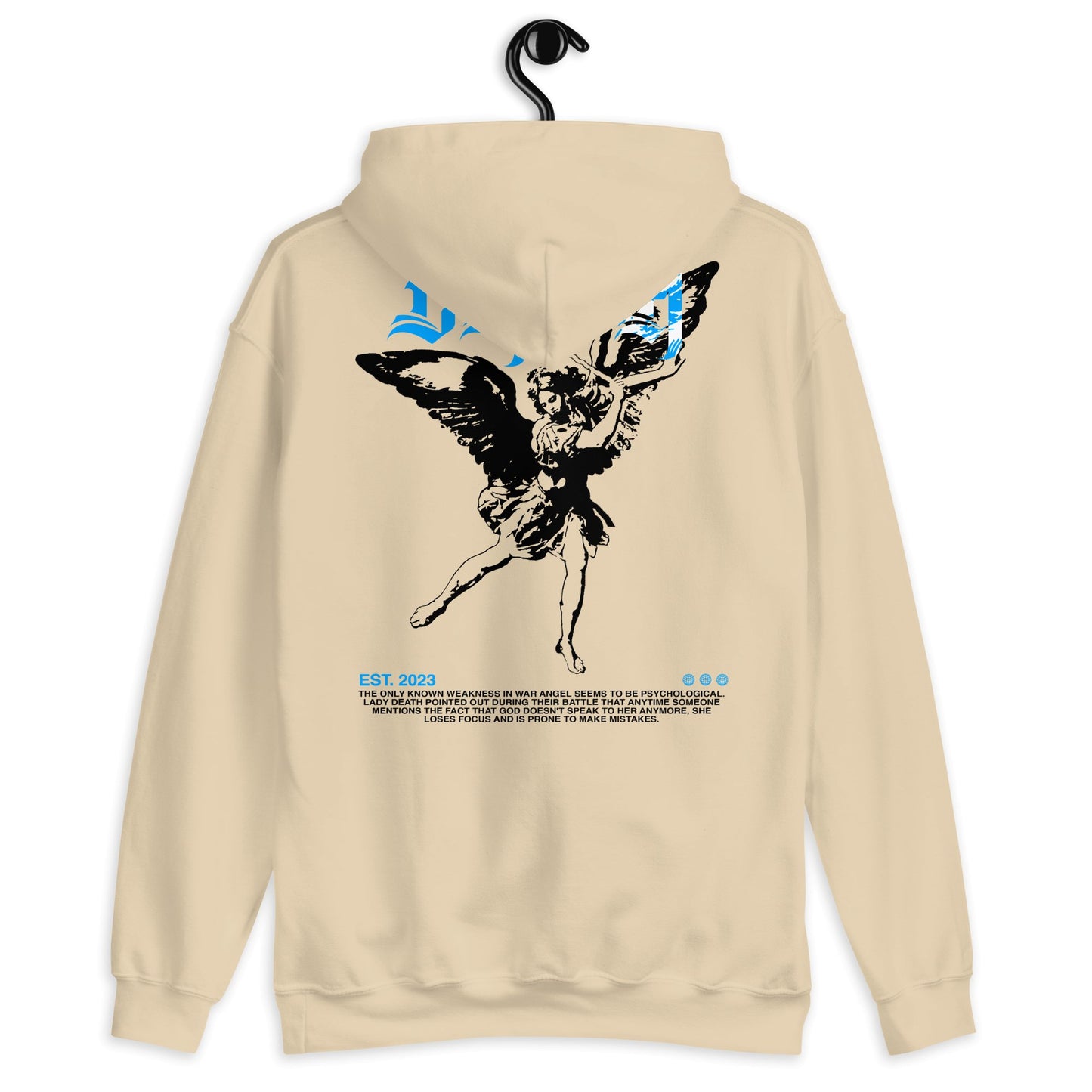 Blue "Butterflies" Heavyweight Hoodie - exta