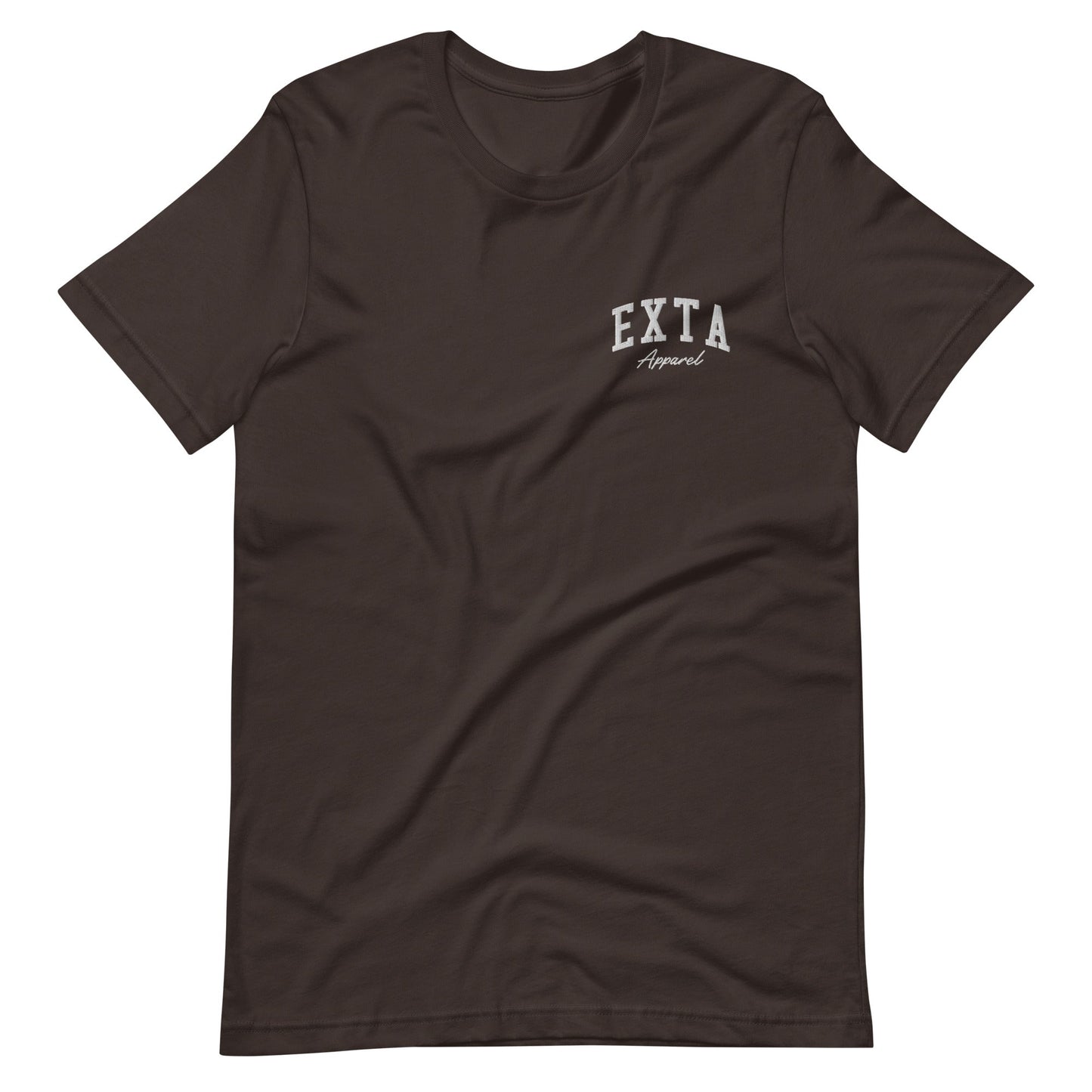 Embroidered Brown T-Shirt - exta